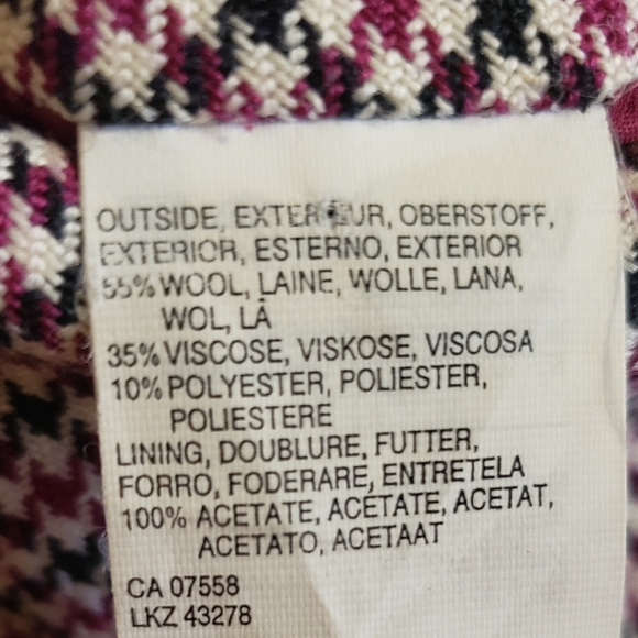 Mexx Frill Pink Black White Tweed Skirt Side Zip Slip Luxury Woman Size 8 NWOT - Picture 7 of 7